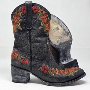 OLD GRINGO Yippee Anna Sui Boot Womens Size 9.5 B Leather Floral Western Ropers